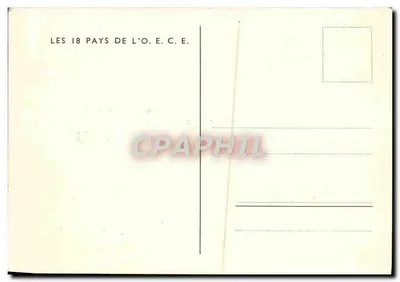 Bilhete postal antigo Trem da Europa — Verso