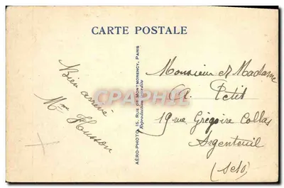 Vista aérea da Exposição Colonial — Paris 1931 — Aéro-Photo, T.150 — Verso