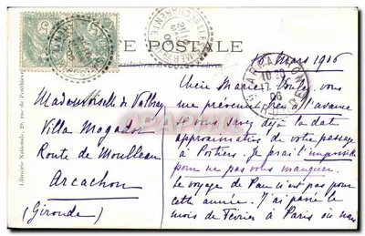 Marie d'Orléans — Księżna Orléans — Librairie Nationale, Paryż — Rewers