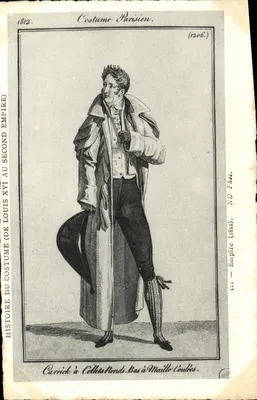 Traje Parisiense — 1812 — História do Traje no Segundo Império (1206)
