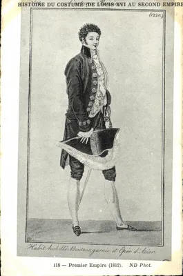 Traje formal — Primeiro Império (1812) — ND Fot.