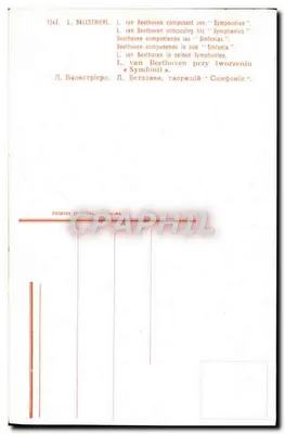 Beethoven compondo suas Sinfonias — L. Balestriéri, n° 1247 — Verso