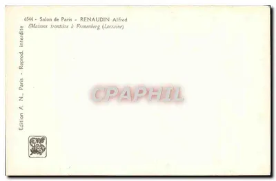 Dom graniczny w Franenberge (Lorena) — A. Renaudin — Salon de Paris — Rewers