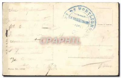 Scena wiejska — kobieta niosąca wiadra — wydawca W.R. B. & Co., seria n° 2809 — Rewers