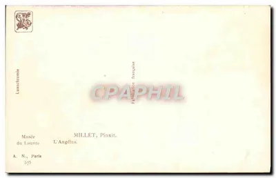 L'Angélus — reprodukcja — Luxochromie, Muzeum Louwra, n° 575 — Rewers