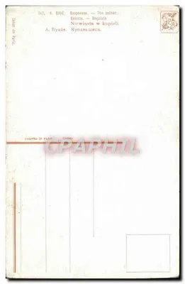 A banhista — A. Boyé — Série 347 — Impressa em Paris — Verso