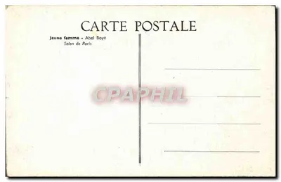 Jovem mulher — Abel Boyé — Salon de Paris — Verso