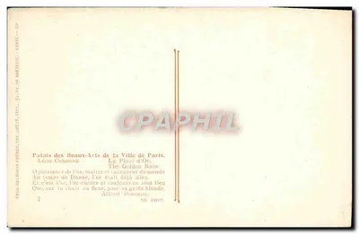 La Phine d'Or — Alfred Posthieu — Palácio das Belas Artes da Cidade de Paris — Verso