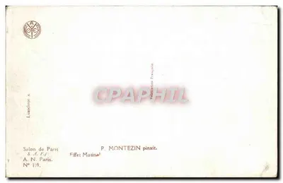 Paisagem com cisnes — sob salgueiro chorão — P. Montezin pinxit. N° 159. — Verso