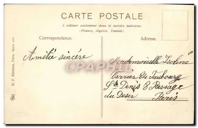Cena de colheita — mulheres colhendo trigo — K.F. Editeurs, Paris, Suite 296 — Verso