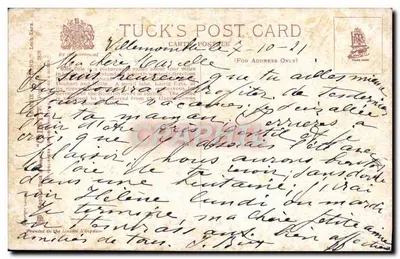 Ben Vorlich z Glen Ogle — kartka pocztowa Tuck's Post Card — Rewers
