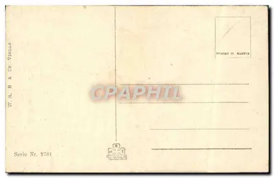 Costa rochosa com vela — W. R. B. & Co Viena — Série Nr. 2781 — Verso
