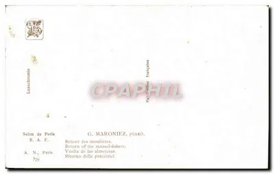 Powrót Moullière — G. Maroniez, pinxit — Salon de Paris, S.A.F., n°379 — Rewers