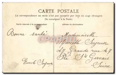 Caserne-Szene — Pitou-Wäsche — Héliotypie Dugas et Cie, Nantes — Rückseite