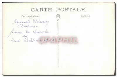 Correspondência — Jarcasselle Etcheverry d’Haskarsen — Henri Lichtscheegge — Verso