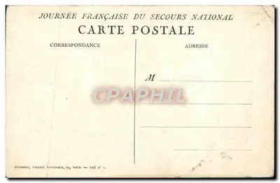 Mãe com criança — cena de guerra — Melfaine 1915 — Verso