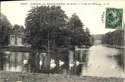 Castelo de DAMPIERRE (S.-&-O.) — A Ilha e o Lago — E. M.