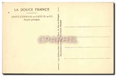 Saint-Germain-en-Laye — Front główna — Wydawnictwo Sztuki YVOIN, Paryż — Rewers