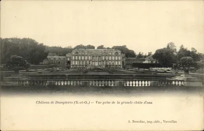 Castelo de Dampierre (S.-et-O.) — Vista tirada da grande queda d'água — A. Bourdier, editor-imp., Versailles