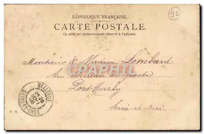 Brzegi Seiny — Bas-Meudon, Bellevue i funikular — wydawca Béthune & Cie, nr 103 — Rewers