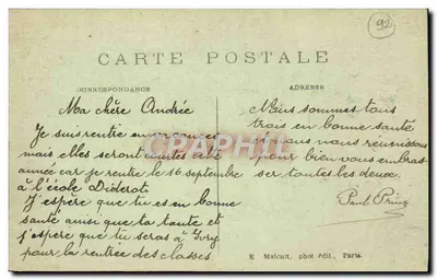 Las Meudon-Clamart — Fontanna Świętej Marii — E.M. — Rewers