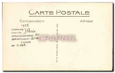 A Conciergerie — Antiga capela chamada «Sala dos Girondinos» — Editor ND, n° 4047 — Verso