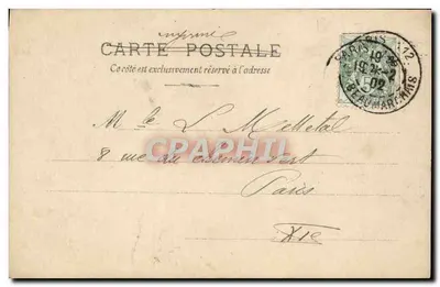 Spotkanie Napoleona i Papieża Piusa VII — w lesie Fontainebleau — Muzeum w Versailles — Demarne i Dunouy — S.I.P. — N°208 S. — 1909 — Rewers