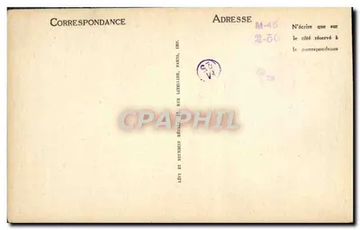 Marie-Antoinette conduzida ao suplício — croquis de David — editor ND, n° 1034 — Verso