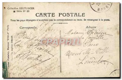 Kobieta w różowej sukni – Marville – Rawlingner, nr 164 — Rewers