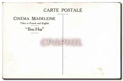 Ramon Novarro w filmie "Ben-Hur" — Kino Madeleine — Rewers