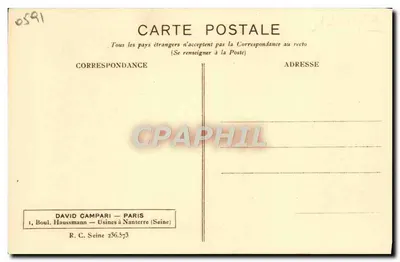 David Campari — O Rei dos Alters — Estúdio G. L. Manuel Frères — Verso