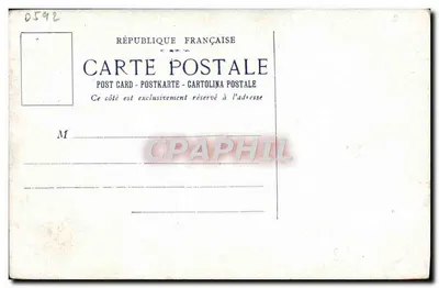 Motyw mitologiczny — nago tańczące kobiety otaczające statuę — wydawca 'Le Ciel', Paris Montmartre — Rewers