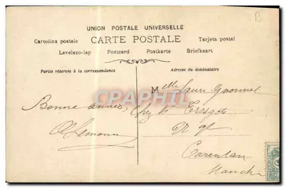 Boulonne — Kobieta w stroju orientalnym przed zamekiem — Wydawcy Sztuki, Paryż, seria 2106 — Rewers