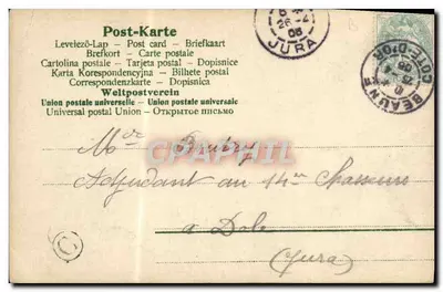 Stara pocztówka Aktorka — Rewers