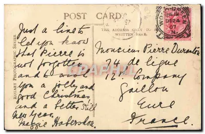 Miss Ellaline Terriss — jako Peggy Quainton w 'The Gay Gordons' — seria fotograficzna Rotary, nr 4887 B — Rewers
