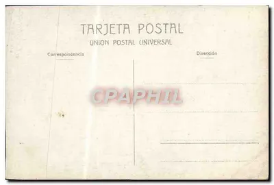 Młoda kobieta w sukni z motywami — studio fotograficzne — Union Postal Universal — Rewers