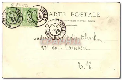 L'Aiglon — Mameau M. Guirky — scena IV — 15 marca 1900 — Rewers
