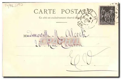 Mettternich — scena teatralna — L'Aiglon, Sarah Bernhardt, 15 marca 1900 — Rewers