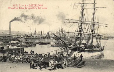 Barcelone — Vue du port depuis l'escollera du Oeste — A.T.V. n°6