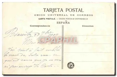 Fuenterrabia — Zamek Karola V — Union Universal de Correos — Rewers