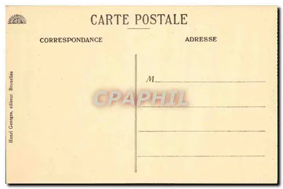 Bruges - Palácio do Governo — Henri Georges, editor Bruxelas, n°22 — Verso