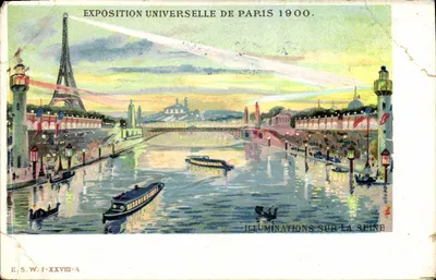 Exposição Universal de Paris 1900 — Iluminações sobre a Sena — E.S.W.I-XXVIII-4