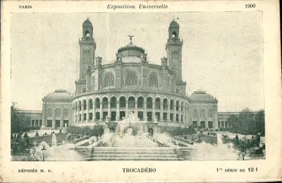 Trocadéro — bâtiment de l'Exposition Universelle 1900 — éditeur Déposée M. S., 1re série 12-4