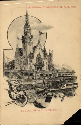 Pavillon de l'Allemagne — Exposition Universelle de Paris 1900 — Éditeur : IMPRIMÉ SUR LA CARTE