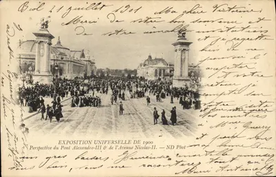 Exposition Universelle de 1900 — Perspective du Pont Alexandre-III & de l'Avenue Nicolas-II — ND Phot