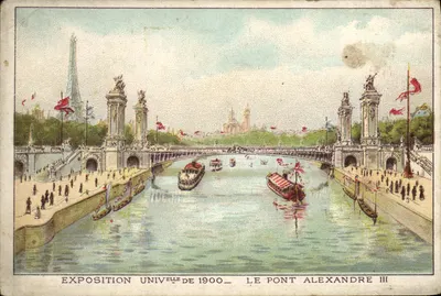 Exposição Universal de 1900 — O Ponte Alexandre III — Editor não visível
