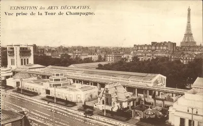Exposition des Arts Décoratifs — Vue prise de la Tour de Champagne — Éditeur : imprimeur non identifié