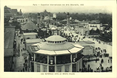 Paris — Exposição Internacional dos Artes Decorativas, 1925 — Vista geral para o Grand Palais