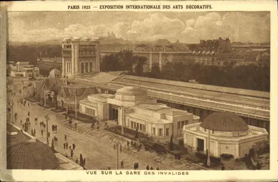 Paris 1925 — Exposição Internacional dos Artes Decorativas — Visão da Estação dos Invalides