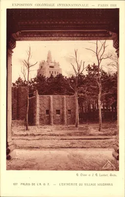 Palácio da A.O.F. — Extremidade do vilarejo sul-sudanês — G. Olivier e J.G. Lambert, Arqs.